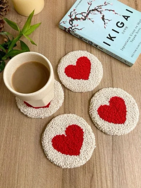 Heart Tea coasters
